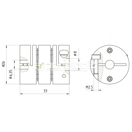 Муфта соединительная BD-2633-6.35-8 1 522 Муфта соединительная BD-2633-6.35-8 фото