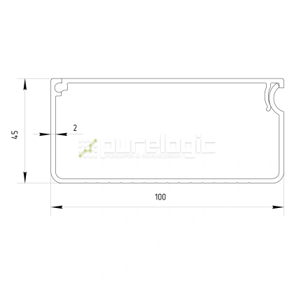 Алюминиевый кабель-канал ZXH45100 2 005 Алюминиевый кабель-канал ZXH45100 фото