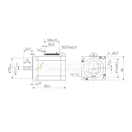 Двигатель шаговый биполярный 86CM45 фото