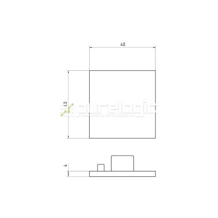 Пластиковая торцевая заглушка 4040EG фото