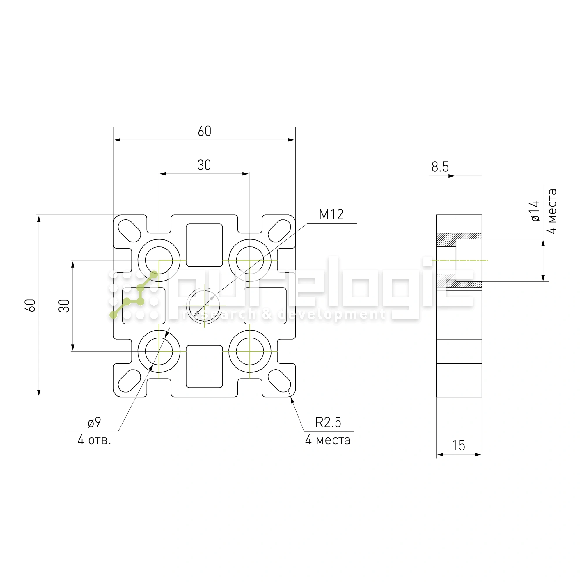 Пластина 6060EGJ-M12 344 Пластина 6060EGJ-M12 фото
