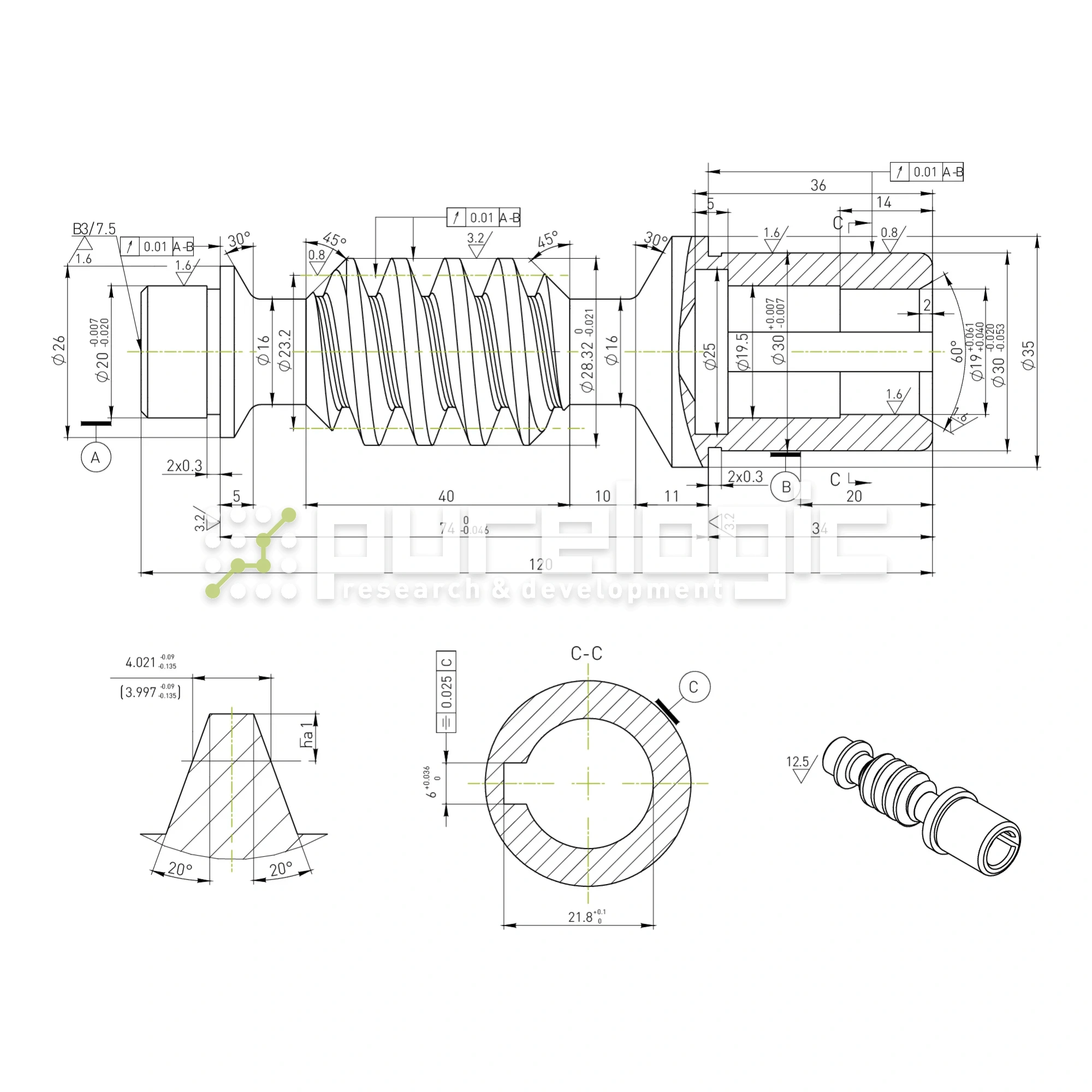 Червячный винт W5030-19 3 368 Червячный винт W5030-19 фото