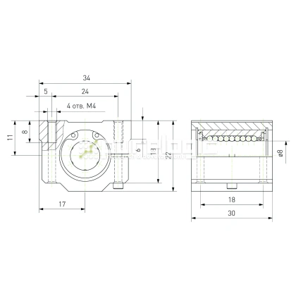 Модуль опорный регулируемый SCJ8 фото
