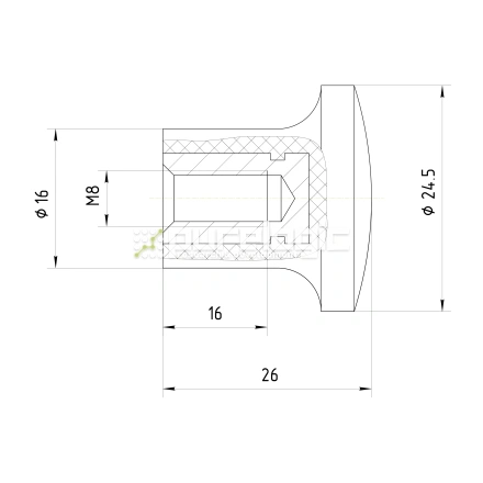 Ручка 100201-25*M8 фото