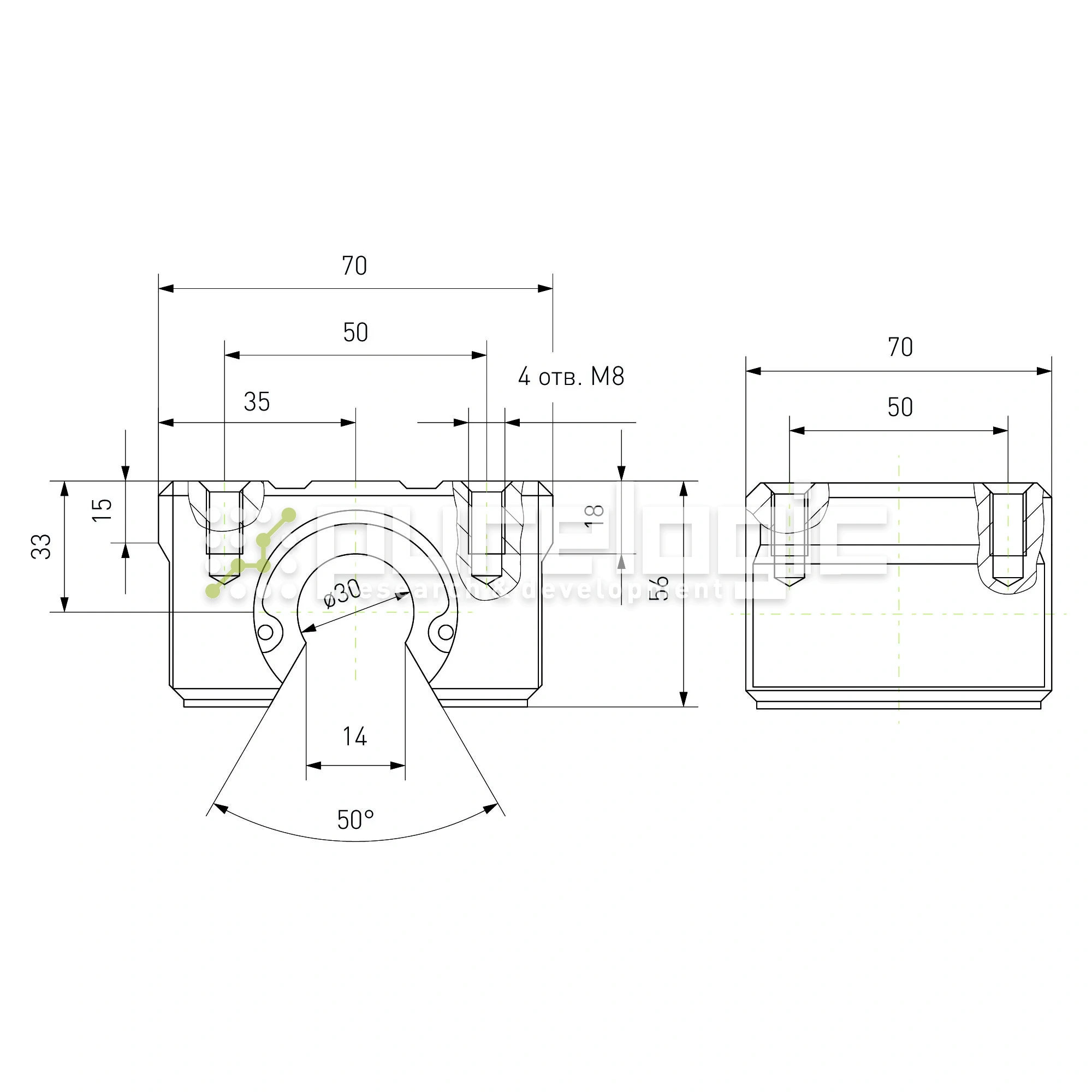Модуль опорный SBR30 1 187 Модуль опорный SBR30 фото