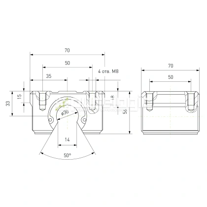 Модуль опорный SBR30 1 187 Модуль опорный SBR30 фото
