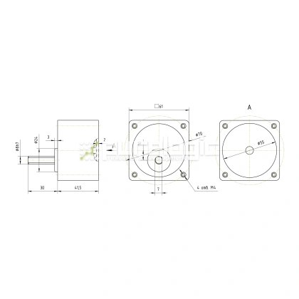 Редуктор для ШД 57GB20k (1:20) 4 881 Редуктор для ШД 57GB20k (1:20) фото