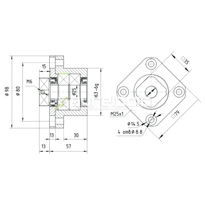 Опора ШВП подшипниковая FK25 5 426 Опора ШВП подшипниковая FK25 фото
