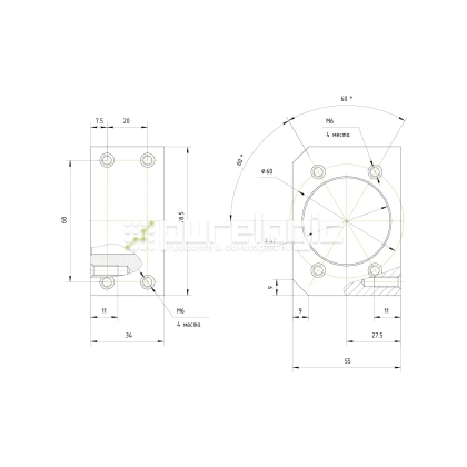 Держатель гайки ШВП BSG2525 фото