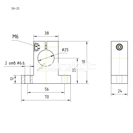Держатель вала SH25 фото