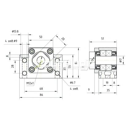 Опора ШВП подшипниковая BK17-C5 4 937 Опора ШВП подшипниковая BK17-C5 фото