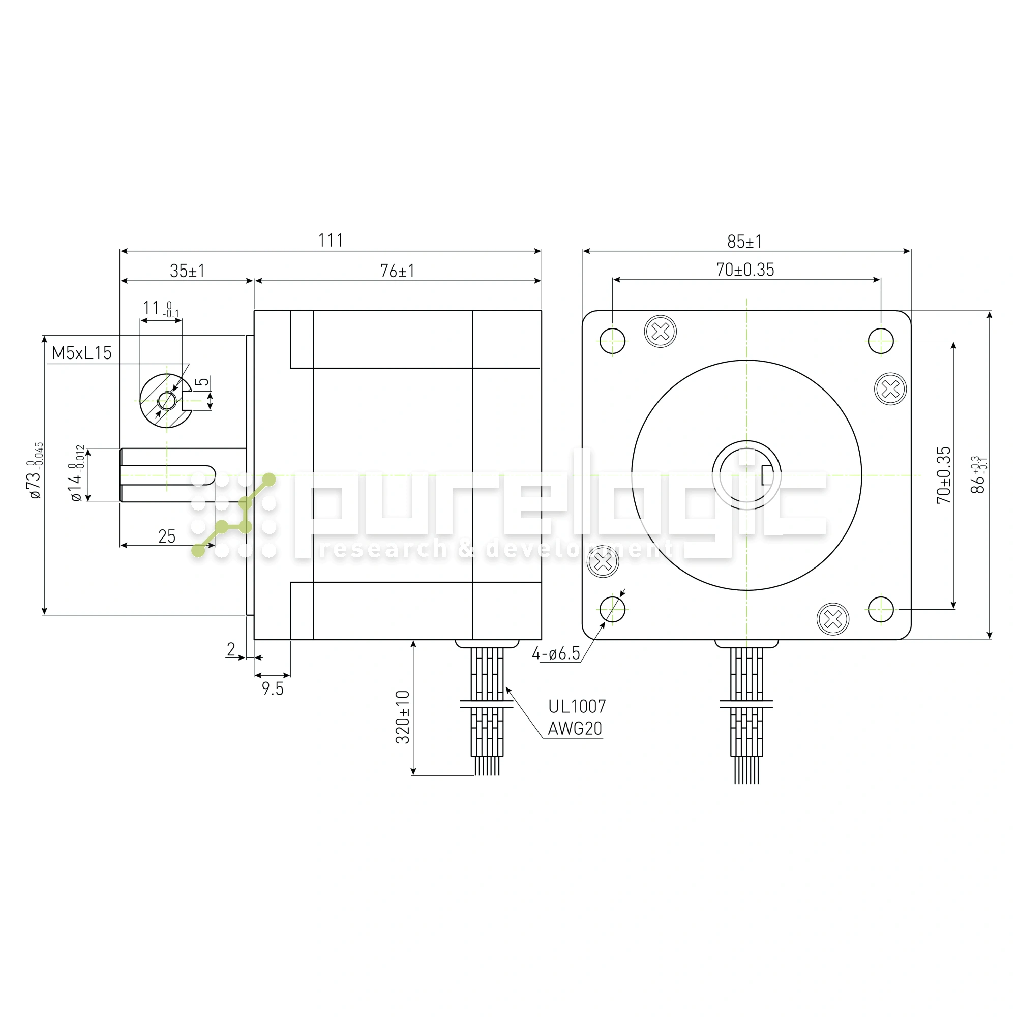 Двигатель шаговый PL86H75-D14K 5 438 Двигатель шаговый PL86H75-D14K фото