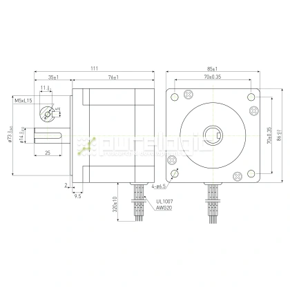 Двигатель шаговый PL86H75-D14K 5 438 Двигатель шаговый PL86H75-D14K фото