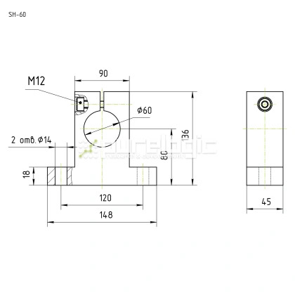 Держатель вала SH60 2 656 Держатель вала SH60 фото