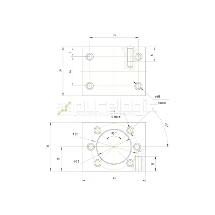 Держатель гайки ШВП DSG1204 562 Держатель гайки ШВП DSG1204 фото