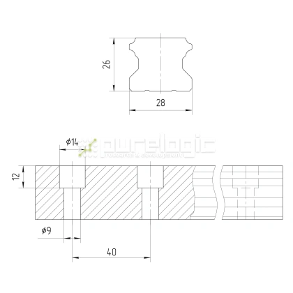 Рельсовая направляющая Hiwin RGR30RH 17 340 Рельсовая направляющая Hiwin RGR30RH фото