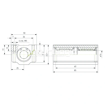 Модуль опорный удлиненный SC16L-UU фото