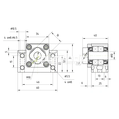 Опора ШВП подшипниковая BK10-C5 3 210 Опора ШВП подшипниковая BK10-C5 фото