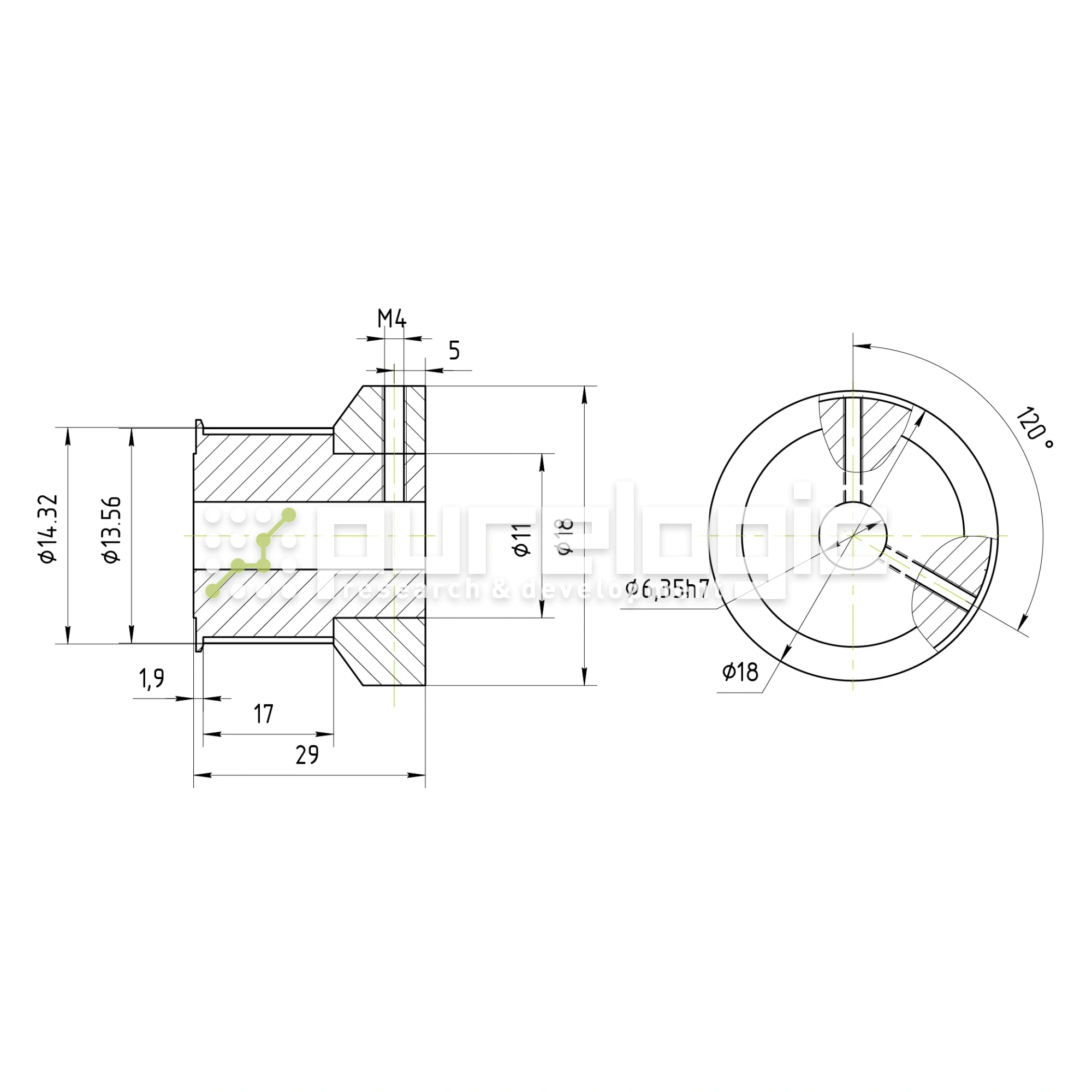 Шкив зубчатый BSY-15-3M-15-C-P6.35 895 Шкив зубчатый BSY-15-3M-15-C-P6.35 фото