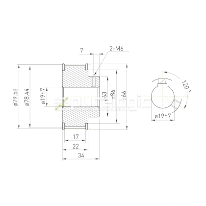 Шкив зубчатый BLA-50-5M-15-B-N19 2 082 Шкив зубчатый BLA-50-5M-15-B-N19 фото
