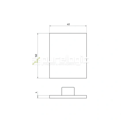 Пластиковая торцевая заглушка 40160BG фото