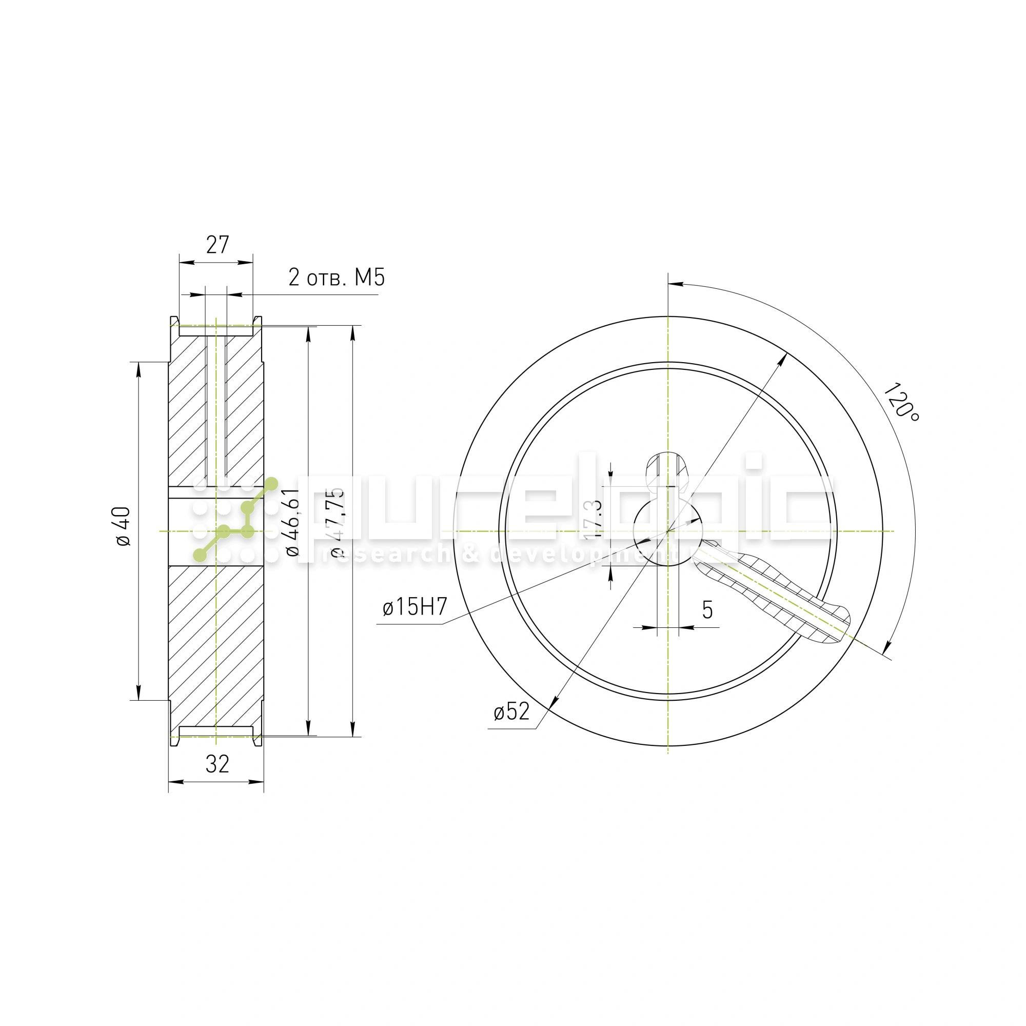 Шкив зубчатый BLA-30-5M-25-A-N15 1 981 Шкив зубчатый BLA-30-5M-25-A-N15 фото
