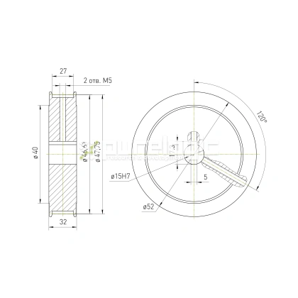 Шкив зубчатый BLA-30-5M-25-A-N15 1 981 Шкив зубчатый BLA-30-5M-25-A-N15 фото