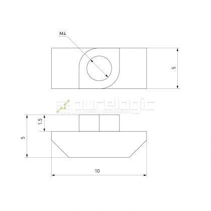 Гайка Т-образная 20TM4 (AL-M4-6) 25 Гайка Т-образная 20TM4 (AL-M4-6) фото