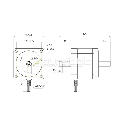 Двигатель шаговый PL86HD75-D14 4 852 Двигатель шаговый PL86HD75-D14 фото