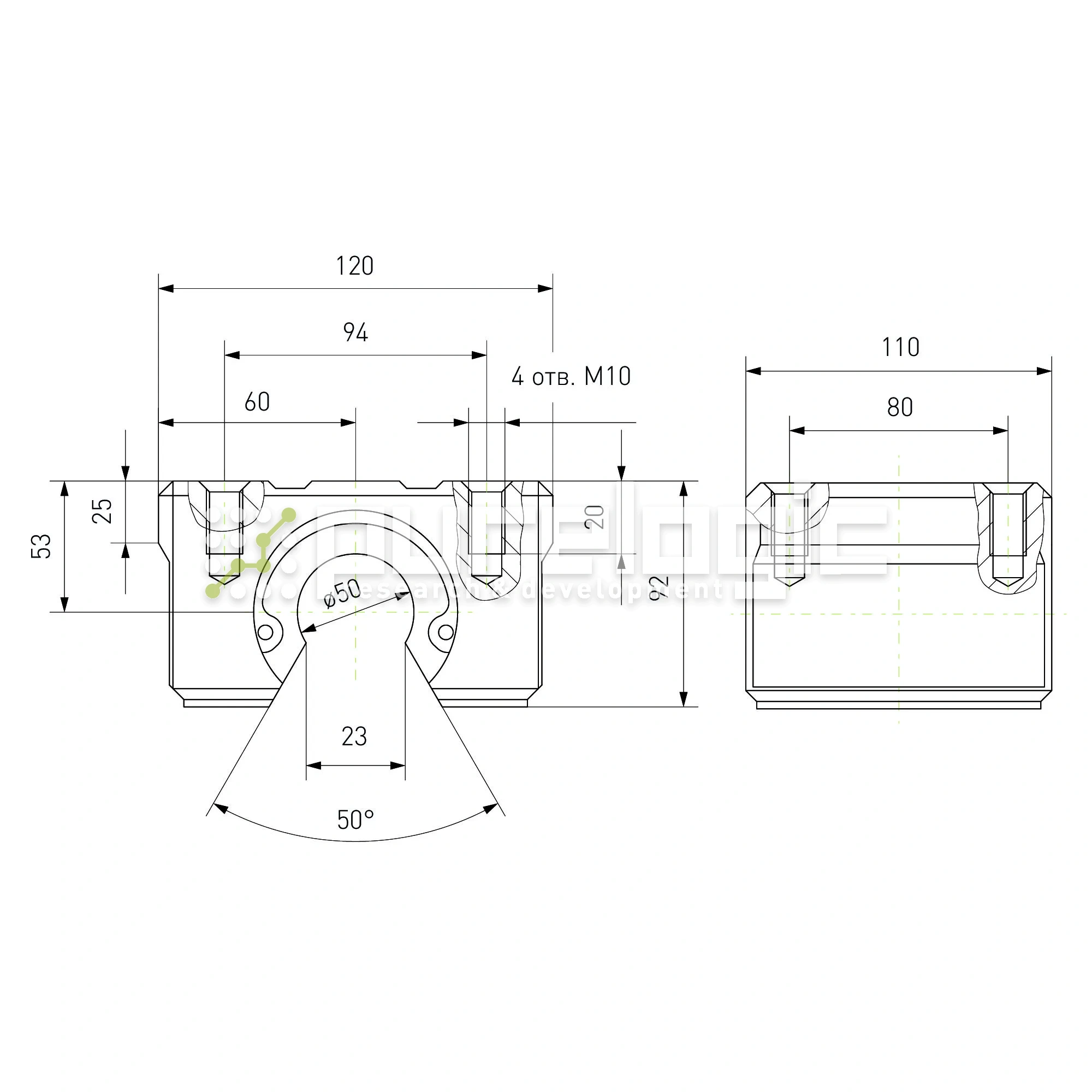 Модуль опорный SBR50 5 629 Модуль опорный SBR50 фото