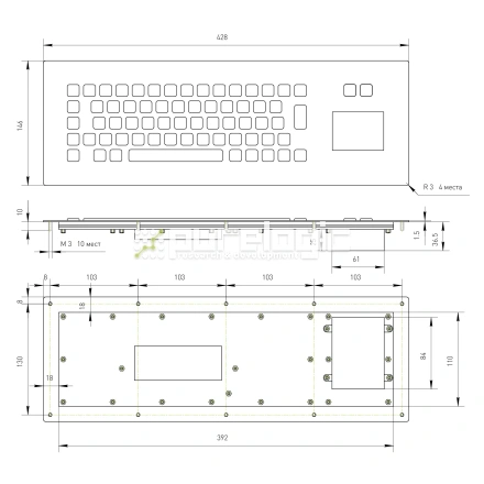 Промышленная клавиатура PL-KB02-65TMU фото