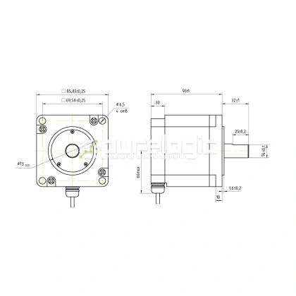 Двигатель шаговый IP65 86CM45-FS 11 301 Двигатель шаговый IP65 86CM45-FS фото