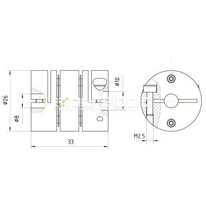 Муфта соединительная BD-2633-8-10 1 522 Муфта соединительная BD-2633-8-10 фото