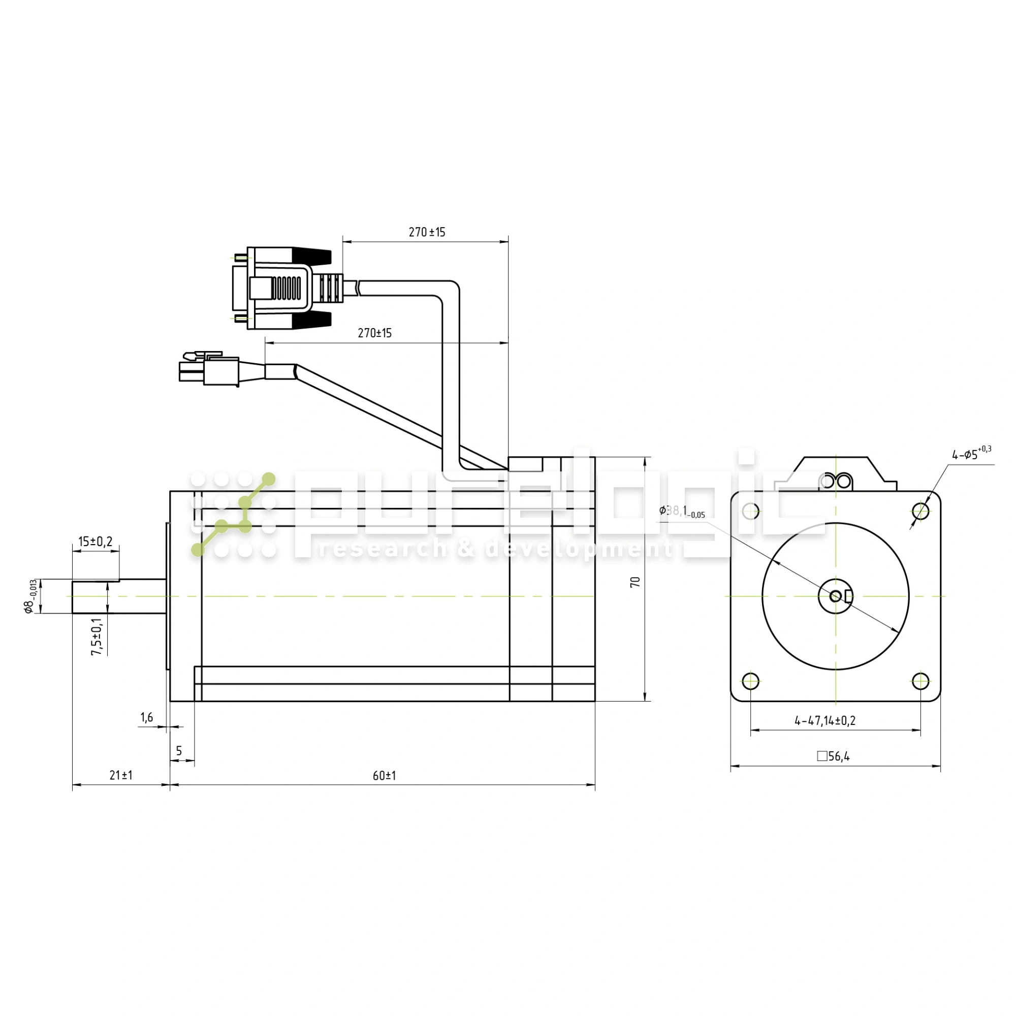 Двигатель шаговый с энкодером CS-M22306 6 632 Двигатель шаговый с энкодером CS-M22306 фото