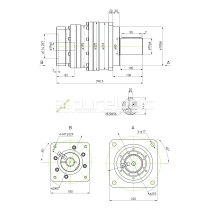 Редуктор планетарный прецизионный 220VRB20K-S75-P0 368 455 Редуктор планетарный прецизионный 220VRB20K-S75-P0 фото