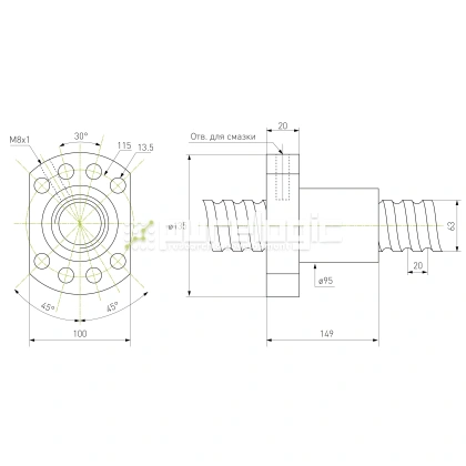 Гайка ШВП SFU6320 фото