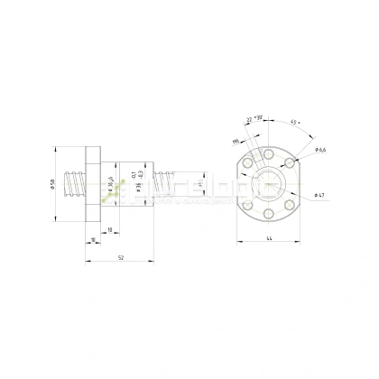 Гайка ШВП Hiwin R20-5T4-FSI (BD=3.175) фото