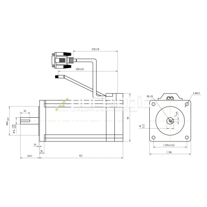 Двигатель шаговый с энкодером ES-MH234120 19 933 Двигатель шаговый с энкодером ES-MH234120 фото