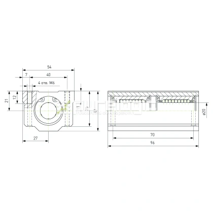 Модуль опорный удлиненный SC20L-UU фото