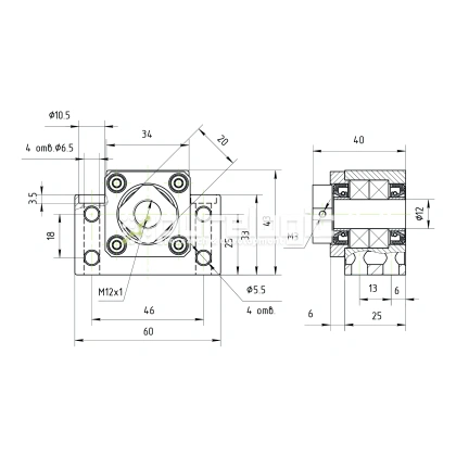 Опора ШВП подшипниковая BK12-C5 фото
