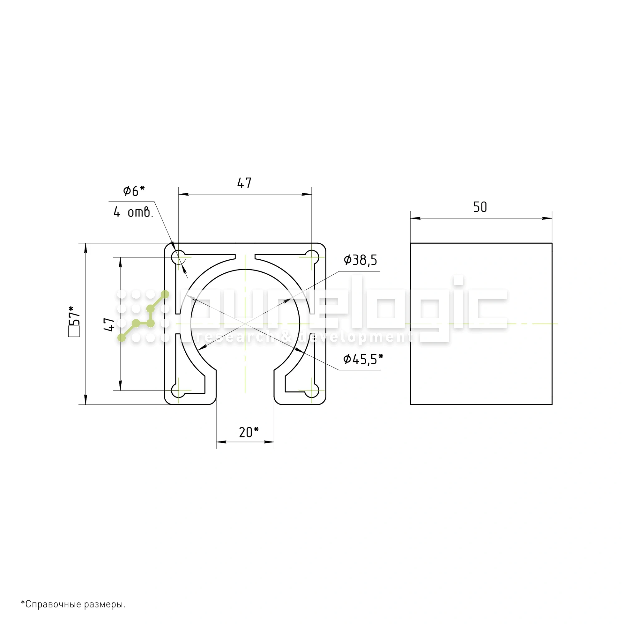 Кронштейн алюминиевый MH-57AP 398 Кронштейн алюминиевый MH-57AP фото