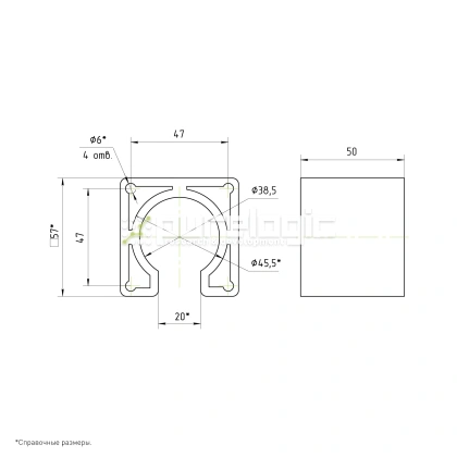 Кронштейн алюминиевый MH-57AP 398 Кронштейн алюминиевый MH-57AP фото