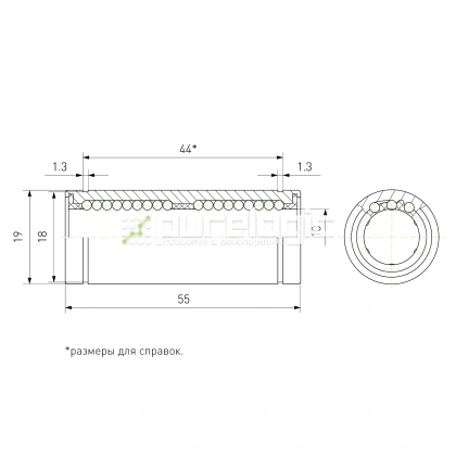Втулка шариковая LM10L-UU 324 Втулка шариковая LM10L-UU фото