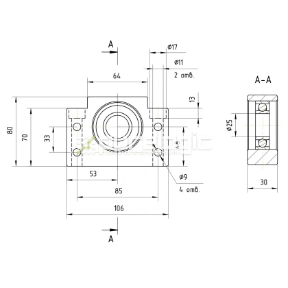 Опора ШВП Hiwin BF25-C5 фото