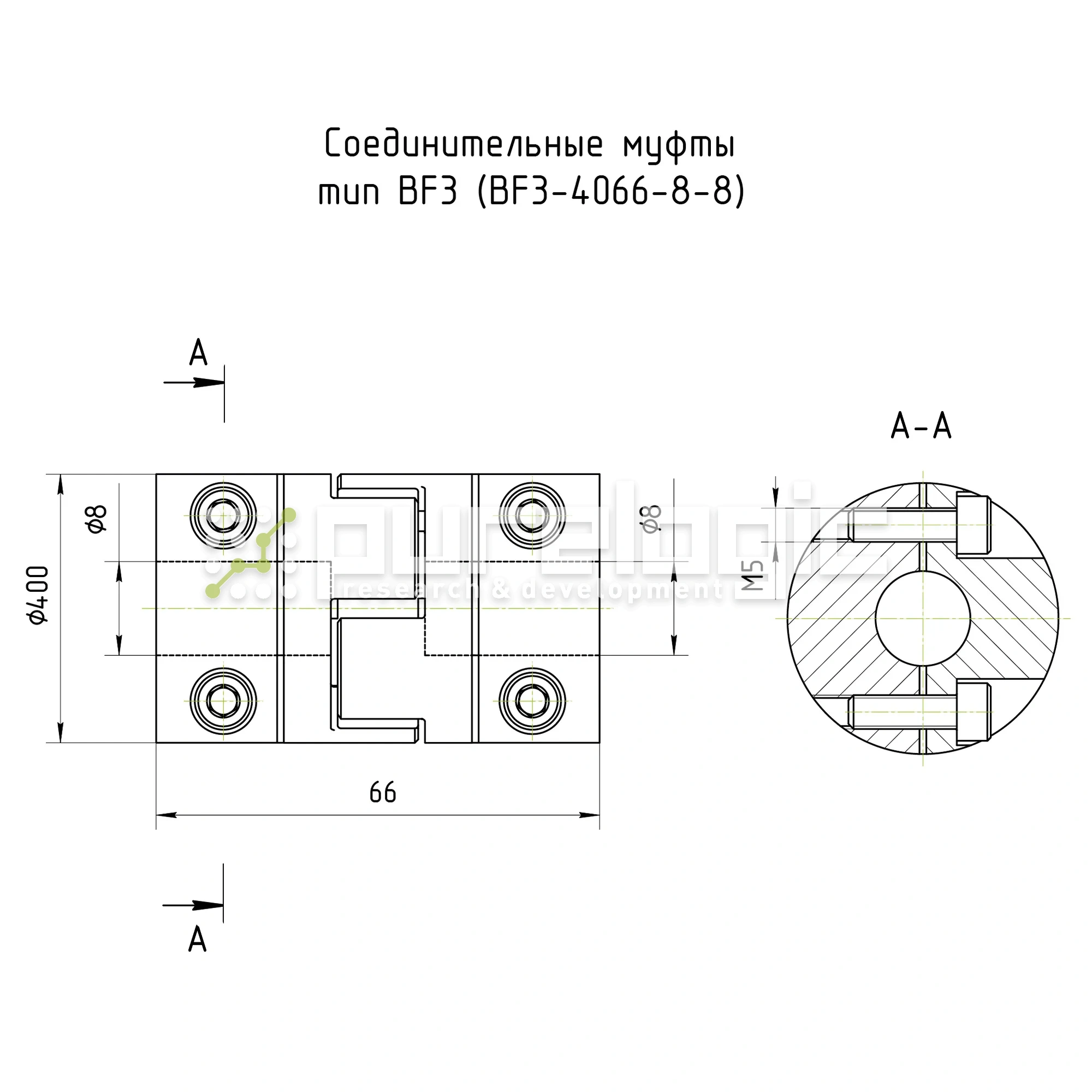 Муфта соединительная BF3-4066-8-8 3 034 Муфта соединительная BF3-4066-8-8 фото