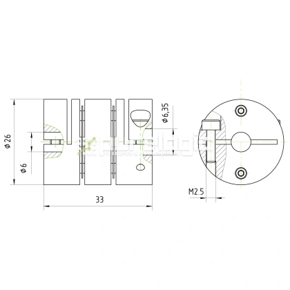 Муфта соединительная BD-2633-6-6.35 1 522 Муфта соединительная BD-2633-6-6.35 фото
