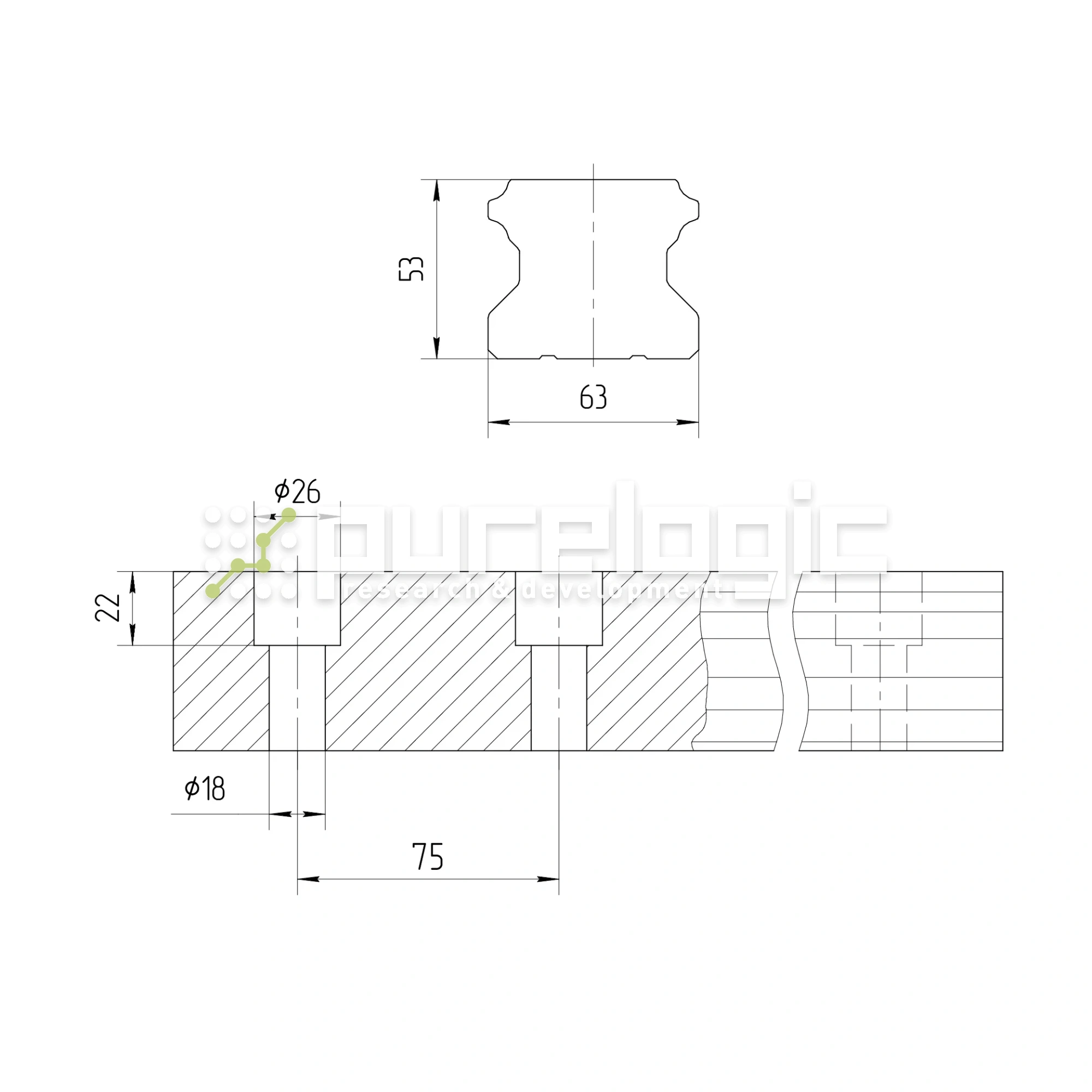 Рельсовая направляющая Hiwin RGR65RH 57 719 Рельсовая направляющая Hiwin RGR65RH фото