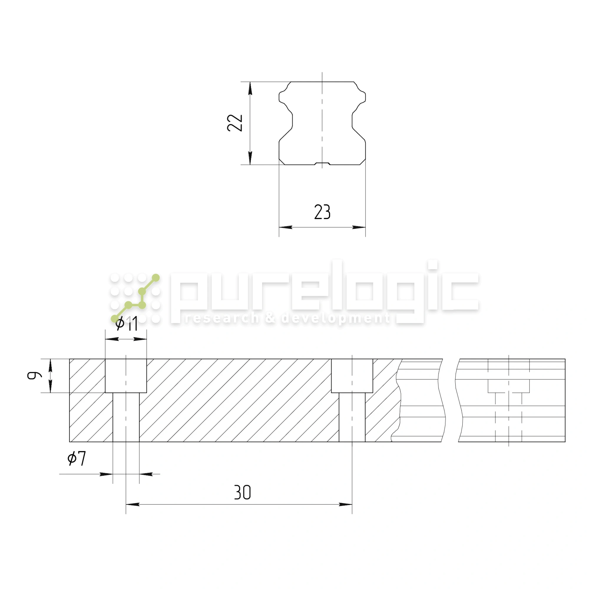 Рельсовая направляющая Hiwin RGR25RH 15 674 Рельсовая направляющая Hiwin RGR25RH фото