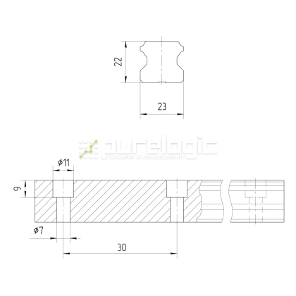 Рельсовая направляющая Hiwin RGR25RH 15 674 Рельсовая направляющая Hiwin RGR25RH фото