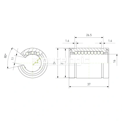 Втулка шариковая LM16-OP 235 Втулка шариковая LM16-OP фото